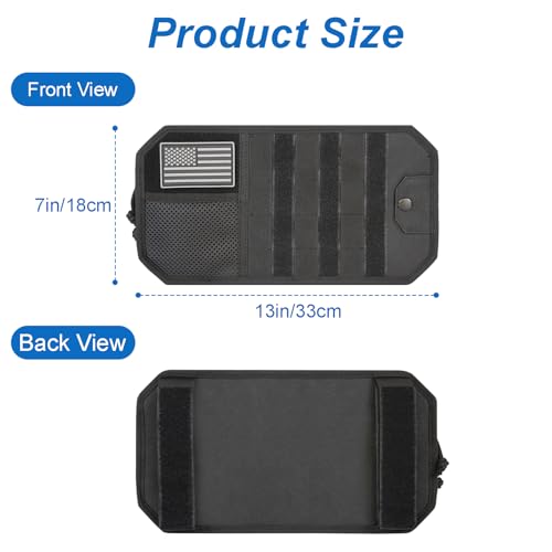 Car Sun Visor Organizer,Truck Accessories with Photo Frame & Zippered Pocket, Universal Visor Organizer Bag with Acrylic Window, Fits Most Cars for Storage