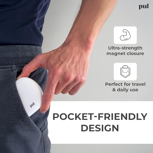 PUL Retainer Case for Invisalign & Clear Aligners - Slim Clear Aligner Case with Secure Magnetic Closure - Travel Retainer Holder for Invisalign Accessories, Mouth Guards & Dentures - White - color: White