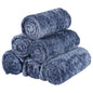 BVAGSS 6 Pack Small Dog Blanket, Super Soft Warm Pet Cover Blankets, Wheat Ears Print Puppy Fleece Flannel Blanket for Small Medium Dogs and Cats MW003 - color: Blue Wheat Ears, size: 6 Pack of 36x36 Inches