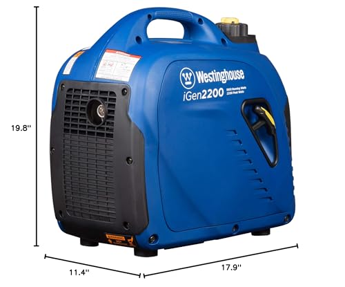 Westinghouse 2200 Peak Watt Super Quiet & Lightweight Portable Inverter Generator, Gas Powered, Parallel Capable, Long Run Time - style: 2200 Watts - Gas Only