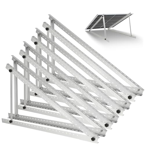 45inch Solar Panel Mounting Brackets, 4 Sets Solar Panel Mounting Kit for 100-400 Watts Solar Panel, 0 to 90° Adjustable Solar Panel Mounting Rails, Lightweight Aluminum Solar Panel Stand - size: 45in-4 set