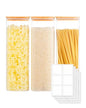 GIRAFFYCO Glass Food Storage Jars with Airtight Lids – Wide Mouth Pantry Containers, Thick BPA-Free Glass, Moisture & Insect Resistant, Customizable Labels Included – 80 oz (Set of 3) - size: Set of 3 - 80 oz
