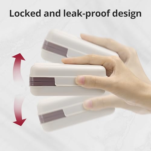 Leakproof Travel Soap Case with Lid and Removable Drain Tray - Portable Bar Soap Holder for Travel, Camping, Gym, Outdoor Use - Fits Most Standard Soaps - Made of Durable PP Plastic - color: Gray