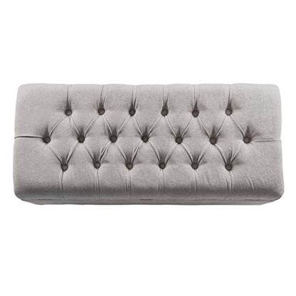 HomePop Ainsley 40" Storage Ottoman Bench - Grey - color: Grey