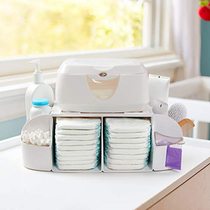 Munchkin® Diaper Change Organizer, Green/white - size: 14 Piece Set