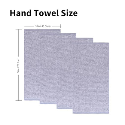 Everplush 4-Piece Premium Hand Towel Sets: Super-Soft, Highly Absorbent & Quick Drying Bathroom Towels – Versatile for Hotel, Bathroom, Shower, Spa, 16x30 Inches (Dusk, 16" x 30") - color: Dusk