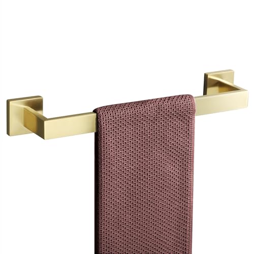 Alise Gold Towel Bar, 16 Inch Towel Racks for Bathroom, SUS304 Stainless Steel Towel Holder Wall Mounted, Heavy Duty Towel Hanger for Bathroom & Kitchen (Gold) - color: Golden, size: Single 16 Inch