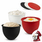 Silicone Bowl Liners for 5 Qt Stand Mixers, 3 Pack Reusable Nonstick Mixing Bowl Covers with Lids, Food Grade Silicone Mixer Liners, Kitchen Accessories for Baking Tools