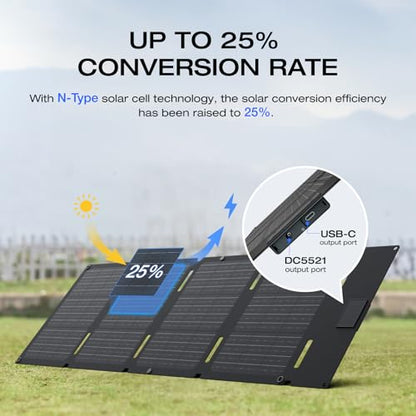 EF ECOFLOW Solar Generator RIVER 3 Plus with 45W Solar Panel, 286Wh Portable Power Station LiFePO4 Battery, 3 Up to 1200W AC Outlets, <10 MS UPS, Expandable to 858Wh, <30 dB Quiet, 1Hr Fast AC Charge - style: RIVER 3 Plus+ 45W Solar Panel