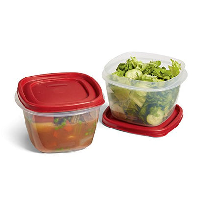 Rubbermaid Easy Find Lids Food Storage Containers, 7 Cup, Racer Red, 4-Piece Set - style: 7.0C/1.6L