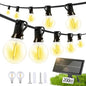 Solar Lights Outdoor Waterproof: G40 60M 200FT Shatterproof Bulbs Patio Lights - Solar Powered 3 Light Modes Solar Light - Camping Backyard Garden Deck Outside Yard - size: 200FT