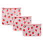 Tiny Twinkle Diaper Bag Organizing Pouches|3 Pack Mess-Proof Clear Front Travel Organizer Bags&TSA Approved Toiletry Bag Set for Baby and Mom Essentials - color: Strawberries