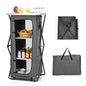 Goplus Folding Camping Storage Cabinet, Pop Up Outdoor Camping Kitchen Station with Large 3-Tier Storage Organizer, Carry Bag, Easy Set Up Portable Compact Camping Table for BBQ Picnic Backyard (47'') - size: 47''