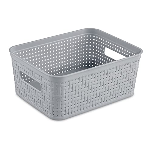 Sterilite 32 Pack Plastic Storage Bin Organization Containers, Small Baskets, Cement - color: Small Basket, size: 32 Pack