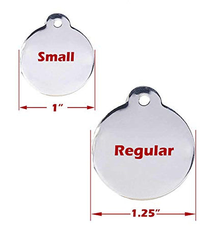 Engraved Service Dog Personalized with 4 Lines of Custom Engraved ID Stainless Steel Enameled - size: Regular