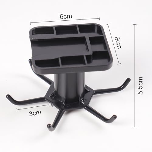 Black Under Cabinet Kitchen Utensil Hook, 360° Rotating Utensils Hanger Hook for Kitchen and Bathroom Hanging Rack for Tools/Towel/Knife/Scoop - color: Black-1 PCS