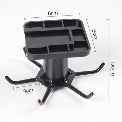 Black Under Cabinet Kitchen Utensil Hook, 360° Rotating Utensils Hanger Hook for Kitchen and Bathroom Hanging Rack for Tools/Towel/Knife/Scoop - color: Black-1 PCS