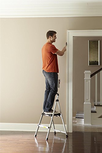 COSCO 2 Step Lite Solutions Folding Step Stool, Aluminum/Black - style: 2 Step