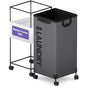 Caroeas Next-Gen 105L Matel Frame Laundry Basket with wheels, Heavy Duty Tall Rolling Laundry Hamper with Removable Wash Bag, Collapsible Freestanding Clothes Hamper For Laundry Room (100L,Grey,1Pack) - color: Grey