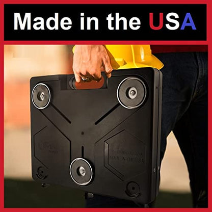 The OmniShelf Portable Workstation, Magnetic Toolbox, Laptop Stand w/ 50 lb Capacity, Hands Free Workstation, Attach to HVAC, Trucks, Walls, Poles etc. (Model # OSO1 - Magnets) - size: 1 Count