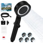 RV Shower Head with Hose, 5+1 Mode High Pressure Replacement with On/Off Switch, Water Saving Motorhome Shower Head for RV/Campervan, Caravan(Black) - color: Black