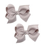 Baby Girl's 2Pcs Cute 3 Inch Pure Color Bow-knot Hair Clip for Photography Travel Daily Life (Grey) - color: Grey