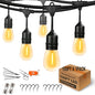 100FT String Lights for Outside Patio Lights with 30+2 Replaceable S14 2200K Warm Bulbs for Outdoor Pergola Backyard Porch, Linkable, Hooks and Zip Ties Included, 1-Pack - size: 100 feet(1Pack)