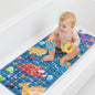 Topotdor Baby Bath Mat, Cartoon Bath Mat for Tub Non Slip Kids, 40x16 Inch Extra Long Toddler Bathtub Mat with Drain Holes & Suction Cups, Machine Washable Anti-Slip Shower Mat, Dinosaur - color: Dinosaur