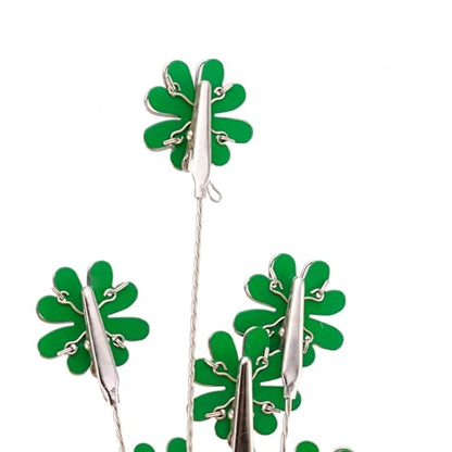 8-Branch Family Tree Picture Frame Holder, Card Photo Clips Holder Desk Stand for Memo Paper Note Photo Christmas Wedding Card Display (Green Clover) - style: Clover