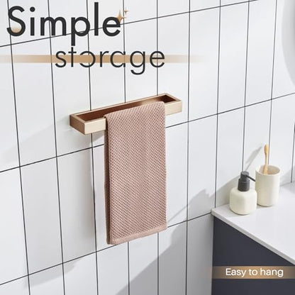 KOKOSIRI Towel Holder 12-Inch Hand Towel Bar Wall Mount Kitchen Rack Champagne Bronze Stainless Steel for Bathroom Hardware, 1 Pack B4008CPG-L12 - color: Champagne Bronze, size: 12-Inch