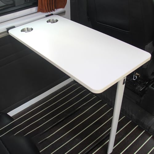 RV Dinette Table, Foldable RV Table with Two Cup Slots, Solid Wood Wall Mount Folding Picnic Table, Lightweight RV Table for Small Space, RV, Home Office, Bedroom or Kitchen(White) - color: White