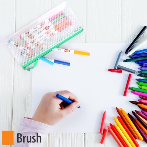 YOPCDJ 30PCS Mesh Zipper Pouch Bags Small, Zipper Pencil Pouches, 9.3 x 4.7 inch Clear Pencil Pouch Bulk, Clear Bags with Zipper for Travel Storage and Classroom Organization - size: A6, style: 30