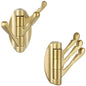 Angle Simple Swivel Towel Hook Brushed Gold 2 PCS, Metal Folding Bathroom Hook, Bath Towel Holder, Heavy Duty Robe Clothes Hanger for Bathroom RV Wall Mount - color: Brushed Gold, size: 2 Pack