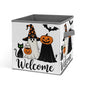 Welcome To Halloween Foldable Storage Box with Handle Organizer Containers for Home Office Clothes Office Supplies - color: style-9-1