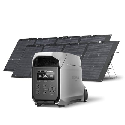 EF ECOFLOW DELTA 3 Ultra Plus Portable Power Station with 2X220W Solar Panel, 3072Wh LiFePO4 Battery, 3600W (7200W Surge) Output, Expandable to 11kWh, Reliable Home Battery Backup & Camping - style: DELTA 3 Ultra Plus+2*220W Solar Panel