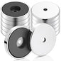 12 Pcs Ceramic Round Base Magnet with Chrome Plated Steel Cup, 35lbs Heavy Duty Circle Magnet with Hole Magnetic Round Base for Workshop RV Conversion Cabinet Fixture(D2.64 xC0.28 xT0.38) - size: D2.64"xC0.28"xT0.38"