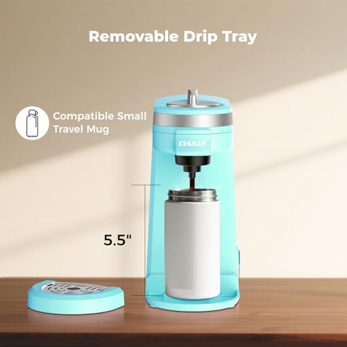 CHULUX Mini Coffee Maker for K Capsule, Single Serve Coffee Maker for One Cup Americano, Lightweight Pod Coffee Machine, Aqua - color: Aqua