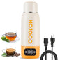 MOJOCO Portable Travel Kettle - 20oz Double Wall Vacuum Insulated Stainless Steel Kettle for Coffee, Tea - Leak Proof Portable Small Water Boiler for RV, Camping