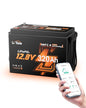 Litime 12V 320Ah Mini Self-Heating Lithium RV Battery, Max 15000 Deep Cycles LiFePO4 Battery, Bluetooth & 2 Heating Mode. - size: 320Ah Heated (Mini)