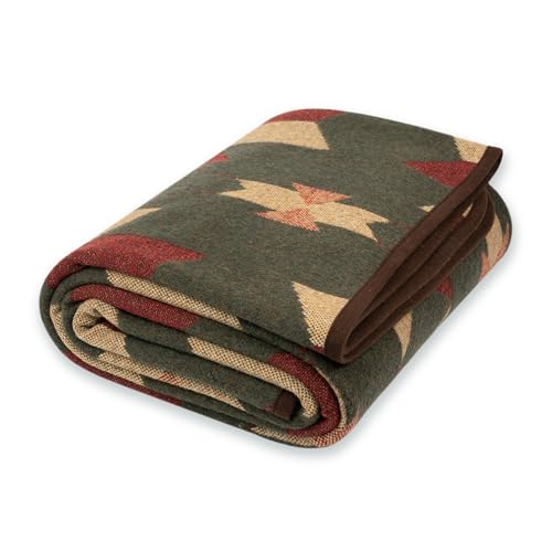 PuTian Merino Wool Camp Blanket - 51" x 63" Great for Bed Couch Camping Outdoors Travel Emergency -Large Warm Soft Washable Wool Throw - color: Christmas, size: 63x51