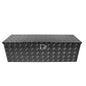 Black 49 Inch Truck Chest Tool box Heavy Duty Aluminum Stripes Plated Pick Up Truck Bed Box Waterproof RV Trailer Toolbox Storage with Side Handle and Lock Keys –49"x15"x15" - color: Black, size: 49"x15"x15"