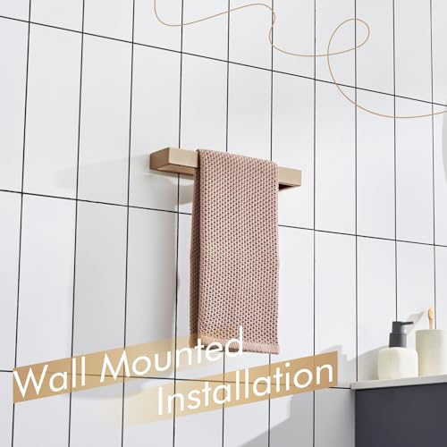 KOKOSIRI Towel Holder 12-Inch Hand Towel Bar Wall Mount Kitchen Rack Champagne Bronze Stainless Steel for Bathroom Hardware, 1 Pack B4008CPG-L12 - color: Champagne Bronze, size: 12-Inch
