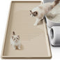 ISSEVE Cat Litter Mat 54" x 27.5" XXL, Extra Large Silicone Mat for Litter Box, 1.38" Raised Edge Waterproof Litter Trapping Mat Pad for Scatter Control, Soft on Kitty Paws, Protect Floor (Beige) - color: Beige