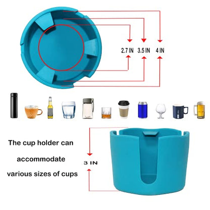 Suction Cup Holder Tip-Proof Desk Cup Holder with Removable Design | Non-Slip Base & for Desk, RV, Boat (Blue). - color: Blue