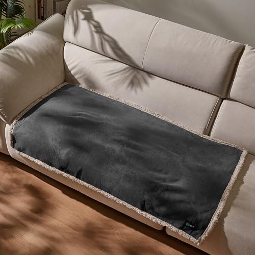 Kritter Planet Waterproof Reversible Pet Blanket for Small Dogs | 30 x 50 Inch, Washable Pet Protector for Sofa, Couch, Crates and Car Seats, Guards Against Fur, Dirt and Everyday Spills - color: Gray/Taupe, size: 50"x30"