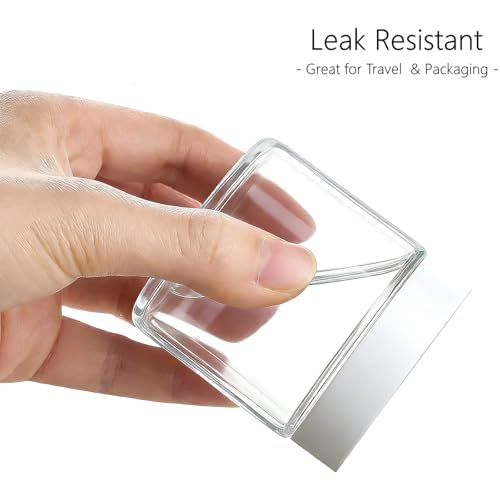 4 oz Glass Jars with Lids & Inner Liners, 2 Pack Small Glass Jars Thick Round Airtight Travel Containers for Cosmetics Cream Lotions Powders | Candle Making Jar - color: 4 oz Clear
