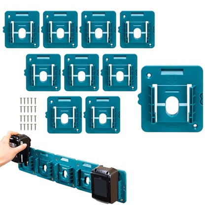 (5 Pack) Battery Holder Fit for Makita 18V Battery, Wall Mount Batteries Storage Organizer for Work Van, Shelf, Toolbox for BL1860 for BL1850 for BL1840 BL1830 BL1860 BL1850 BL1840