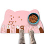 Pet Feeding Mats - Absorbent Cat Food & Water Mats, Pink, 17.7 * 9.8 inch - color: Pink, size: Small