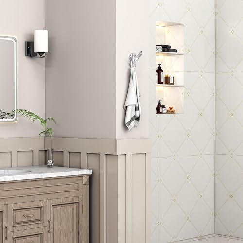 Angle Simple Bathroom Towel Hook Swivel, Metal Hand Towel Hook for Wall, Foldable Robe Coat Hanger, Chrome - color: Chrome, size: 1 Pack