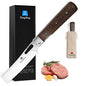 ZhengSheng Folding Chef Knife 4.8" Sharp 440A Stainless Steel Blade Wooden Handle Pocket Foldable Japanese Style Kitchen Knife for Outdoor Camping Cooking - color: #2 Natural wooden Handle